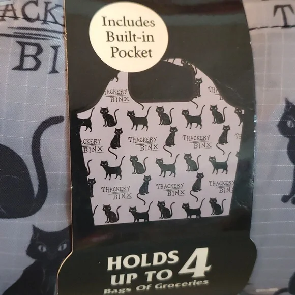 Black cat Halloween reusable bag NWT - Picture 2 of 4